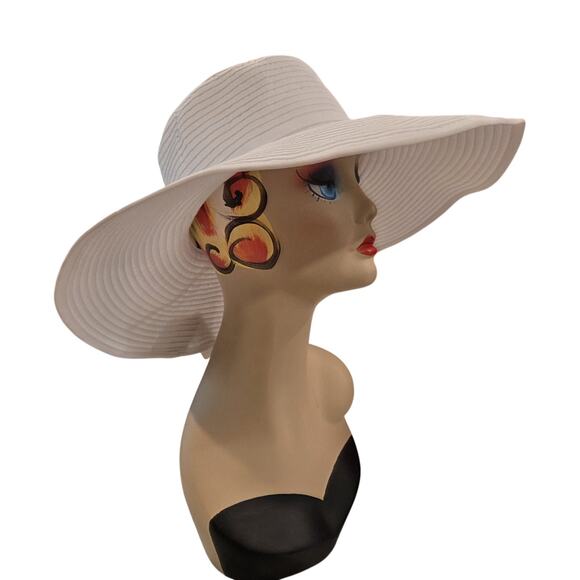 San Diego Hat Co White Packable Wide Brim UPF 50+ Sun Hat  display picture 1